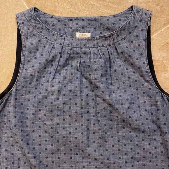 Fossil Denim Polka Dot Dress | Size: XS - Picture 4 of 6